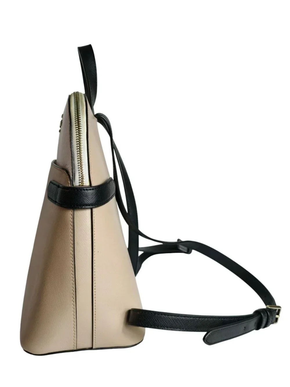 Kate Spade Staci Dome Med Backpack Beige White Saffiano Leather KG021 Ret $359